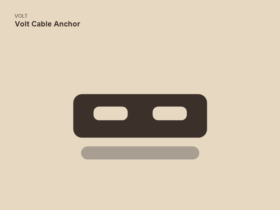 Compact dark DB2 cable anchor